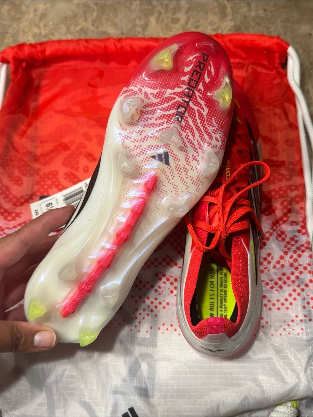 New adidas Predator Elite Fold-Over Tongue Firm Ground Soccer Cleats.